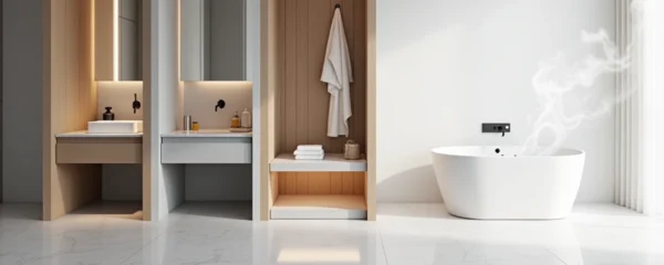 Baño minimalista