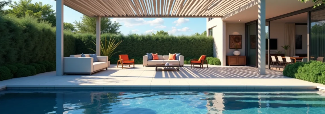 Toldos y pérgolas de estilo contemporáneo