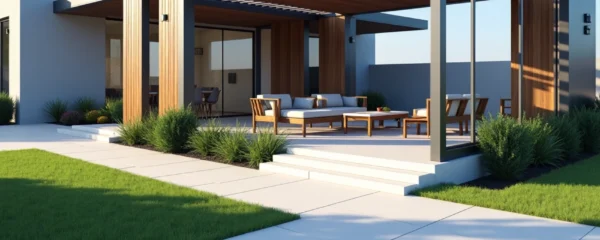 Incorporar una pérgola en un diseño paisajístico moderno